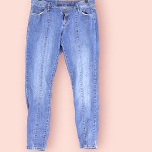 Old Navy light wash mid rise seam front jeans,